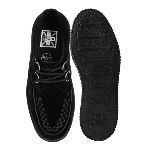 T.U.K Shoes - T.U.K Footwear Loafers Black Velvet Viva Mondo Creeper Platform Shoes Size 5